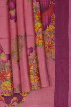 Image of Aesthetic Printed Tussar Saree