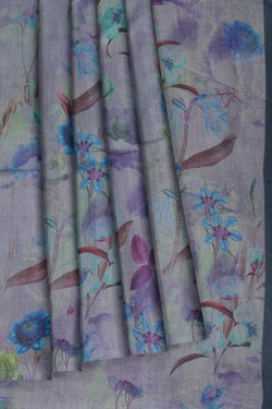 Image of Aesthetic Printed Tussar Saree