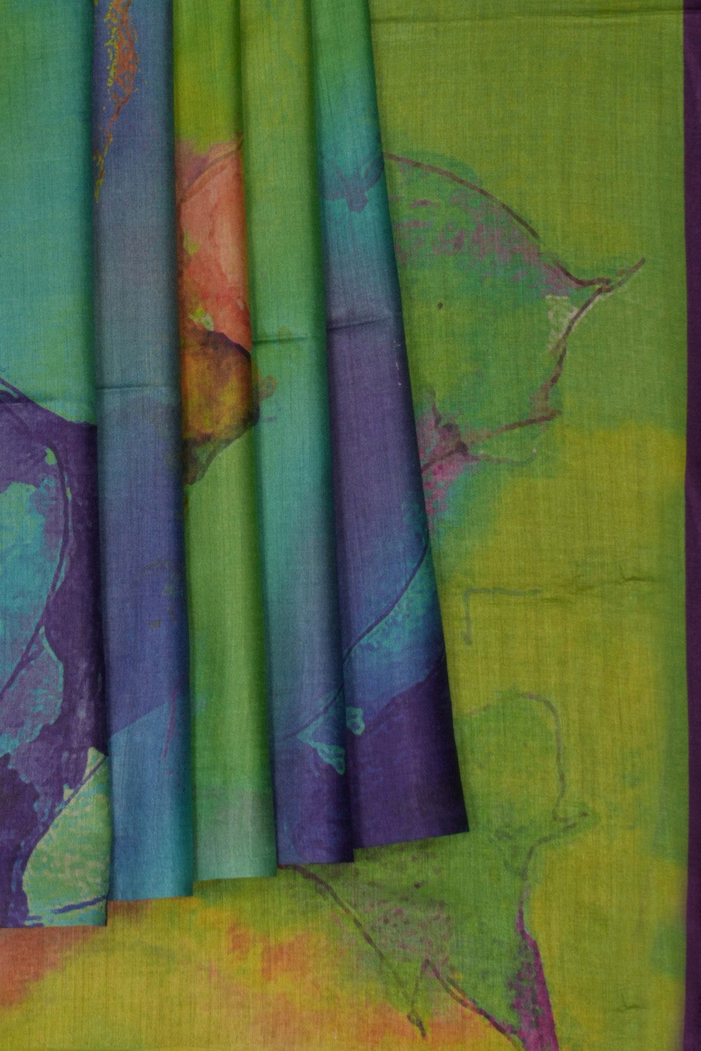 Aesthetic Printed Tussar Saree