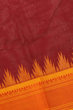 Collection of Kanchipuram Cotton Maroon Saree in a gallery layout