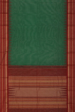 Collection of Kanchipuram Cotton Green Saree in a gallery layout