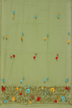 Image of Kota Embroidered Sea Green Dupatta