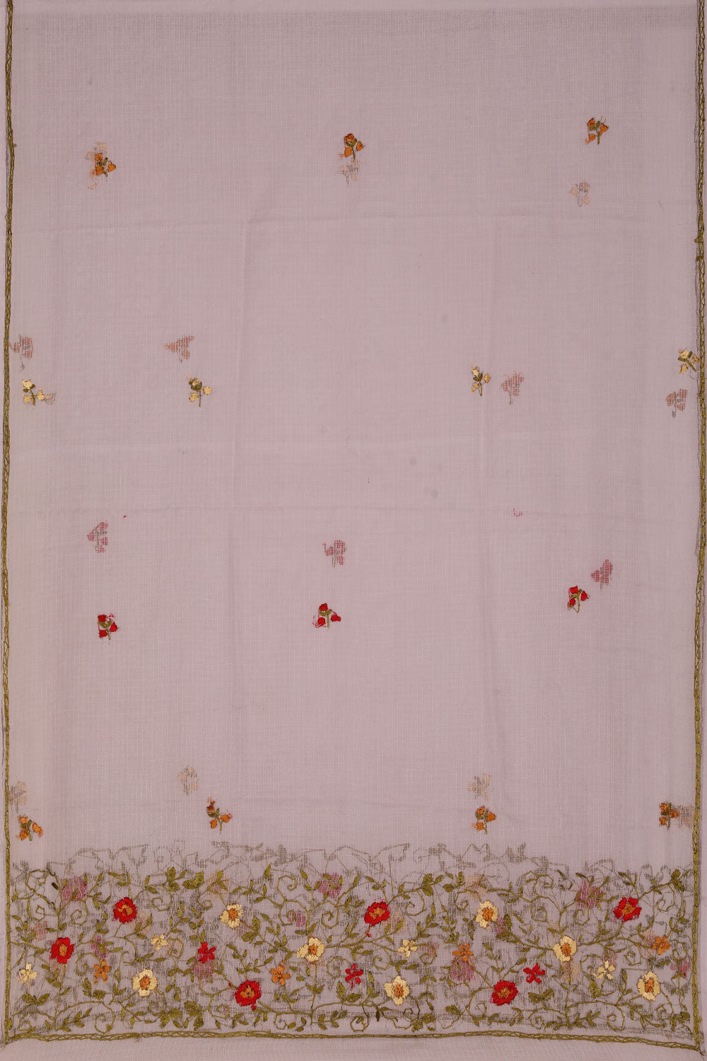 Kota Embroidered Pink Dupatta