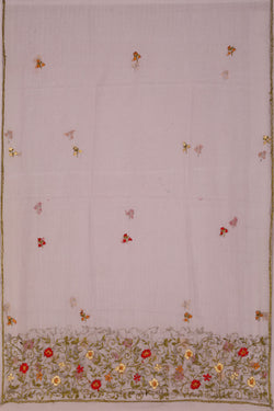 Image of Kota Embroidered Pink Dupatta