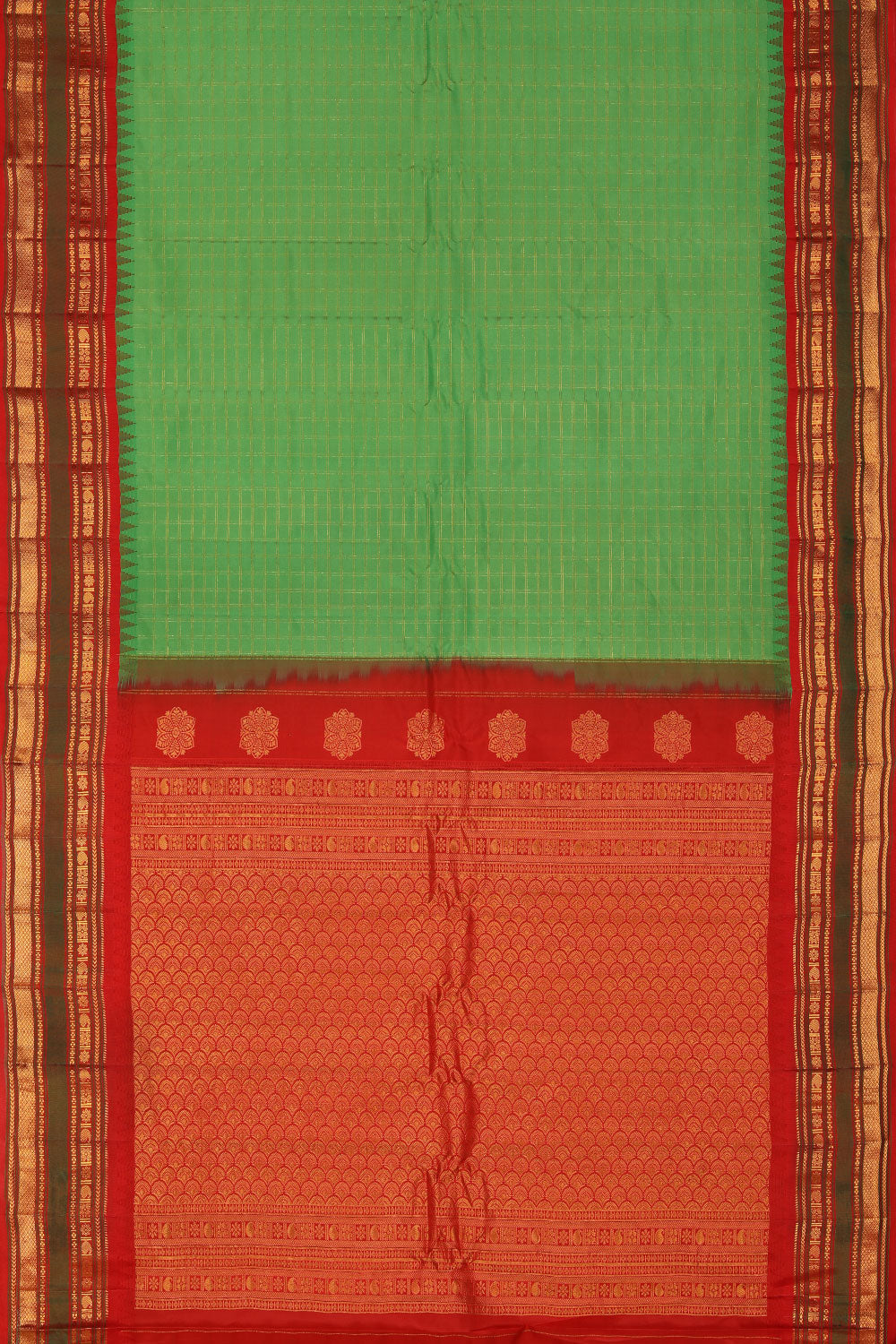 Gadwal Silk Green Saree