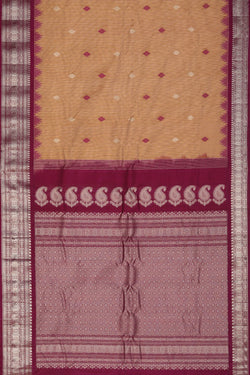 Image of Gadwal Silk Beige Saree