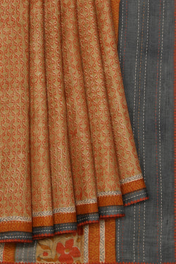 Image of Very Classy Printed-Kantha Embroidered Saree