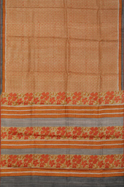 Image of Very Classy Printed-Kantha Embroidered Saree