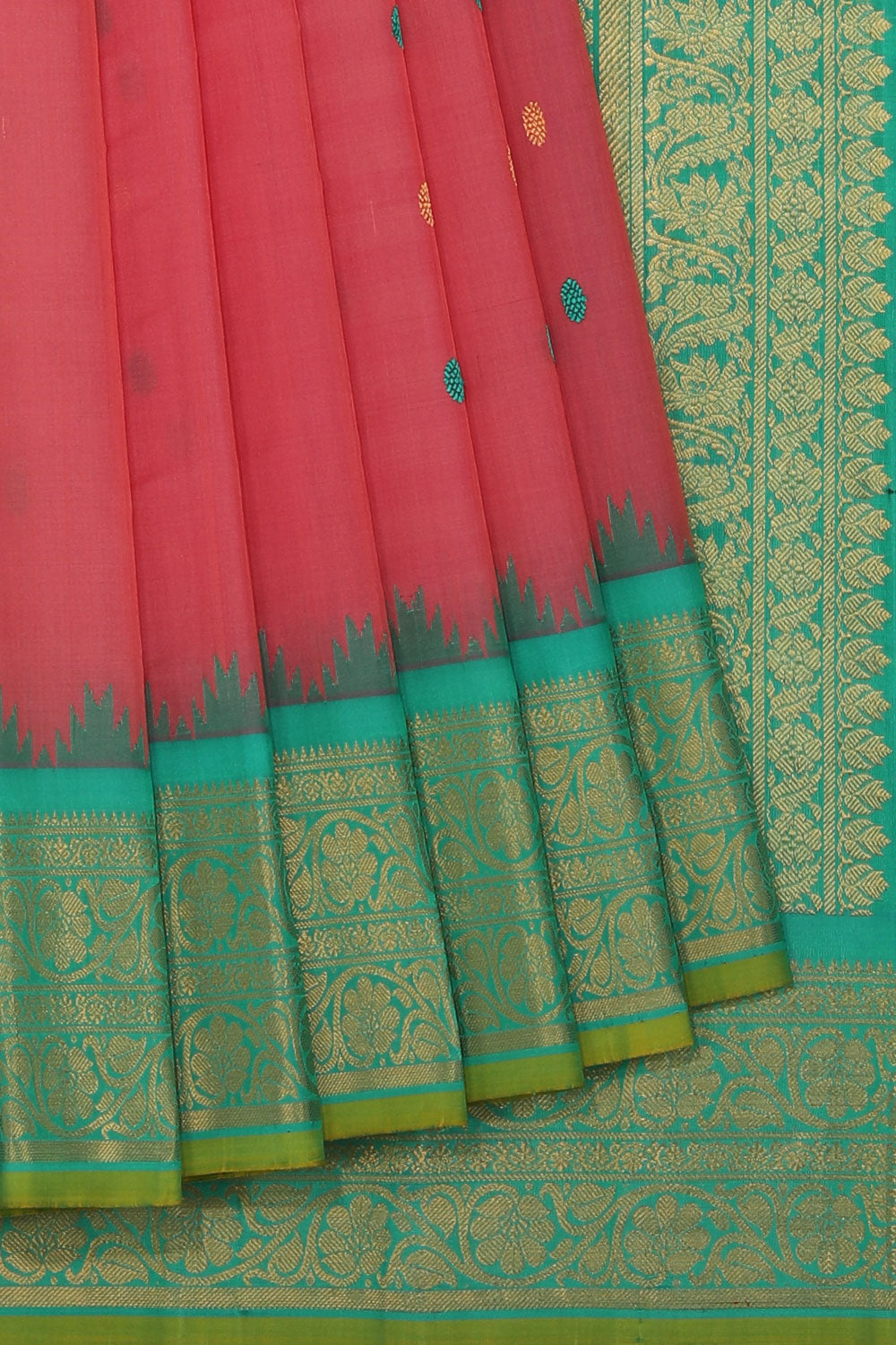 Collection of Gadwal Pink Saree in a gallery layout