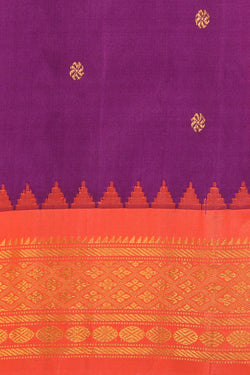 Image of Gadwal Silk Violet Saree