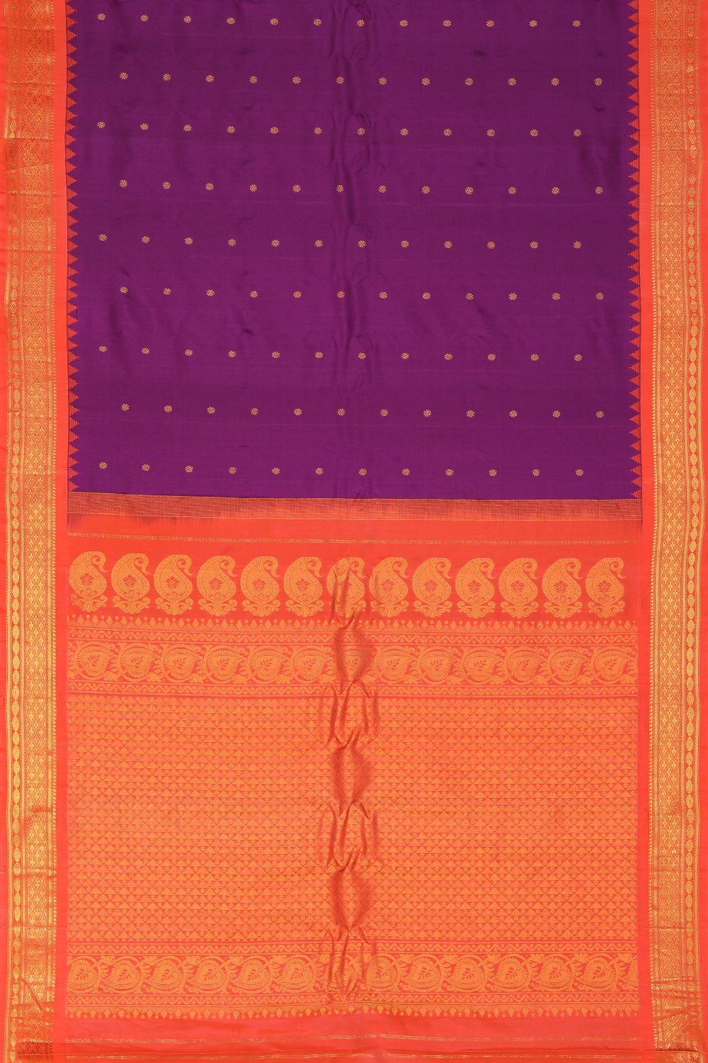 Gadwal Silk Violet Saree