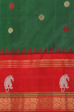 Image of Gadwal Green Saree