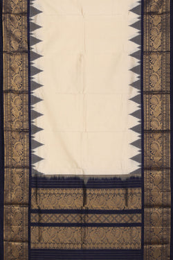 Image of Pochampally Ikat Silk Ivory Cream Dupatta