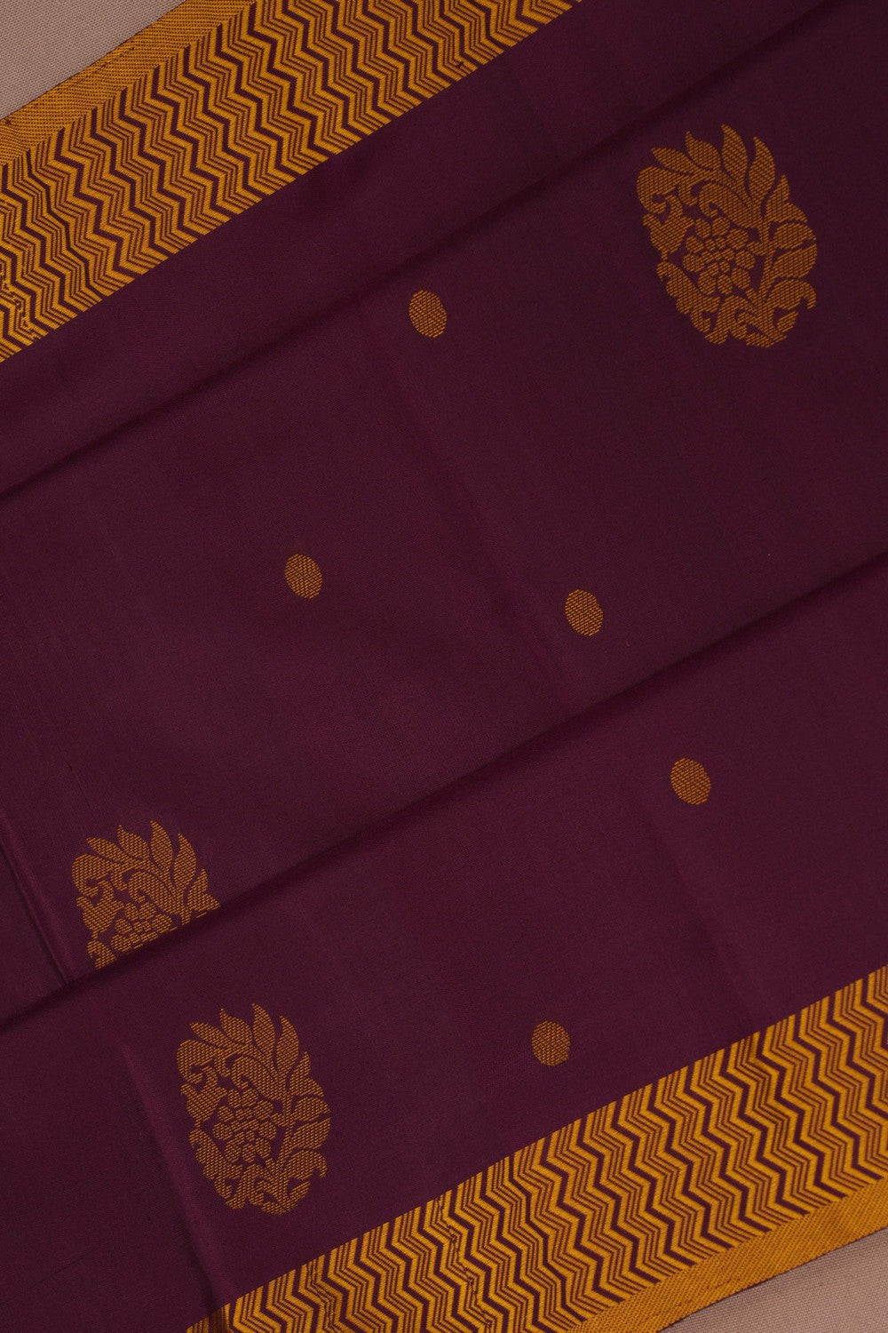 South Silk Purple Saree