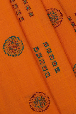 Collection of Sambalpuri Cotton Orange Saree in a gallery layout