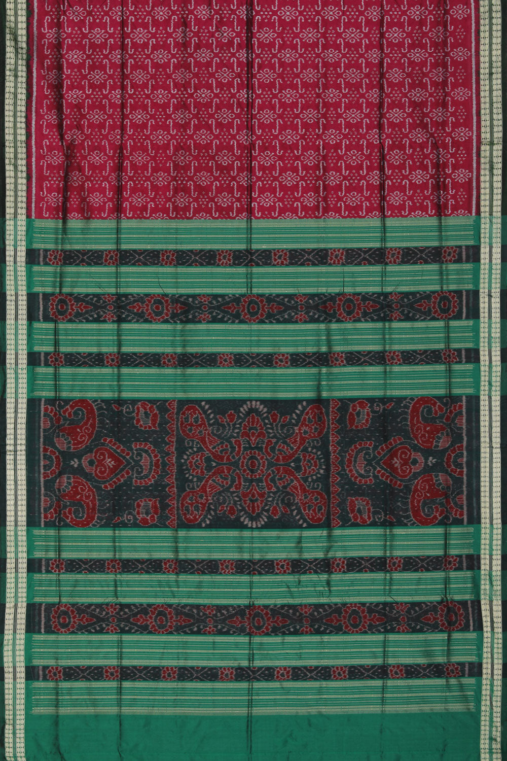 Collection of Sambalpuri Silk Magenta Pink Saree in a gallery layout