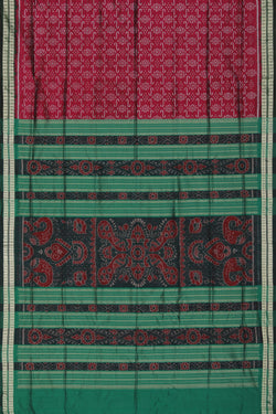 Collection of Sambalpuri Silk Magenta Pink Saree in a gallery layout