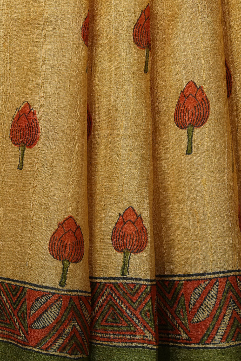 Collection of Tussar-Silk Flower Printed Saree in a gallery layout