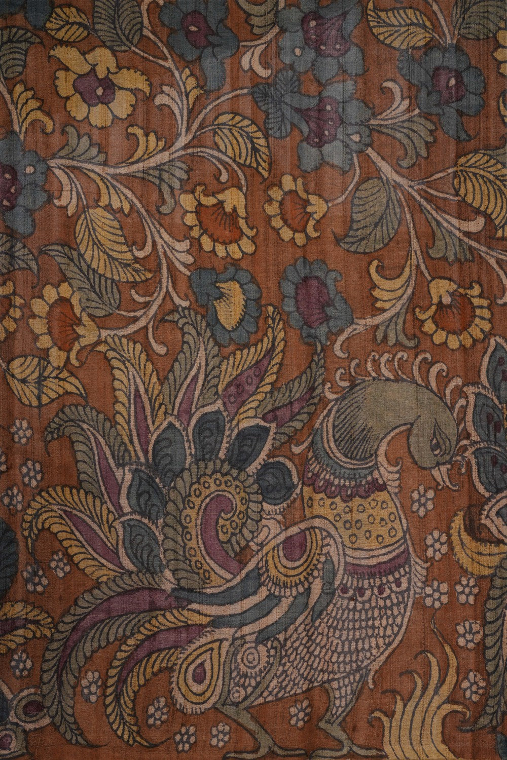 Image of Kalamkari Hand-Painted Saree