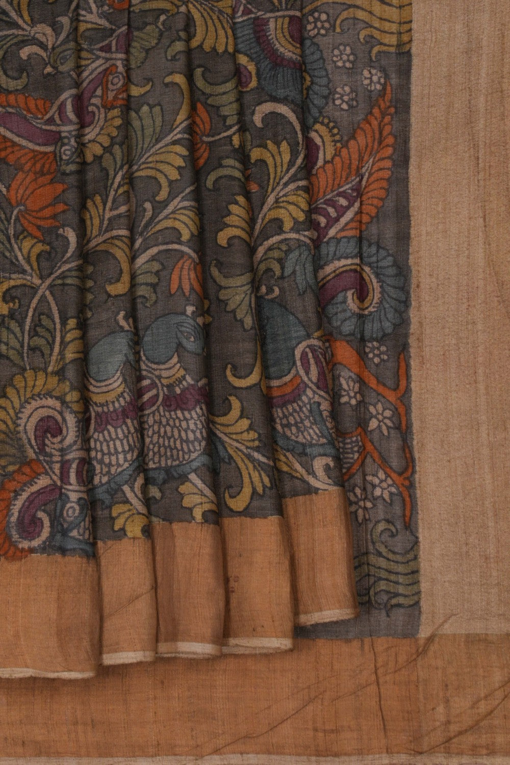 Image of Kalamkari Hand-Painted Saree