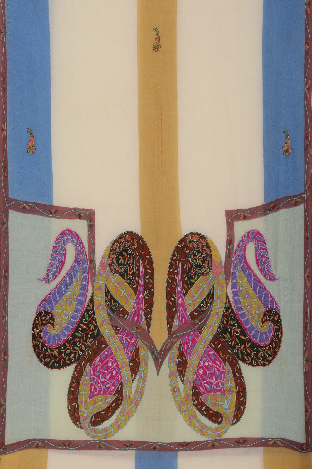 Kashmiri Hand Embroidered Pure Pashmina Stole