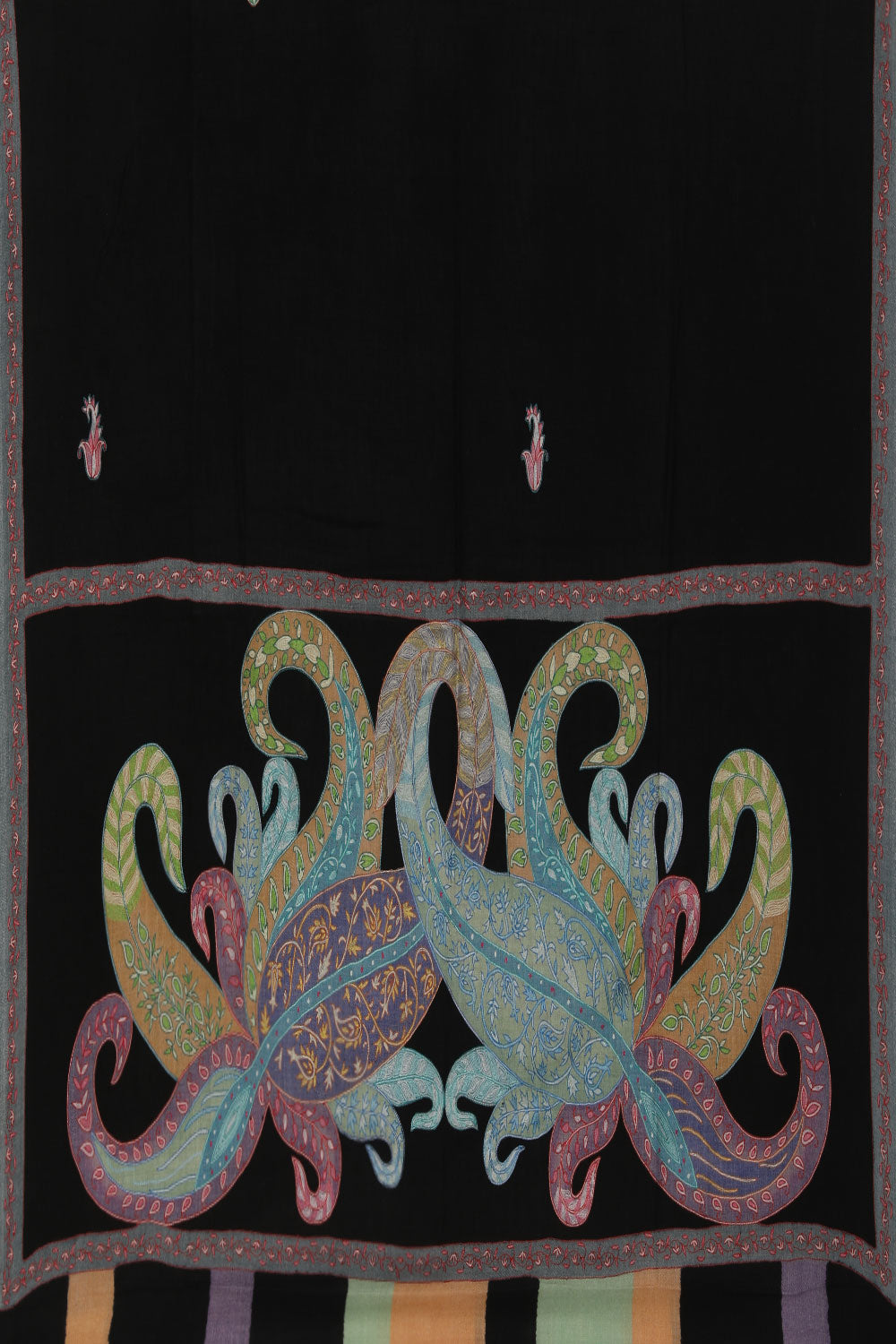 Image of Kashmiri Hand Embroidered Pure Pashmina Shawl