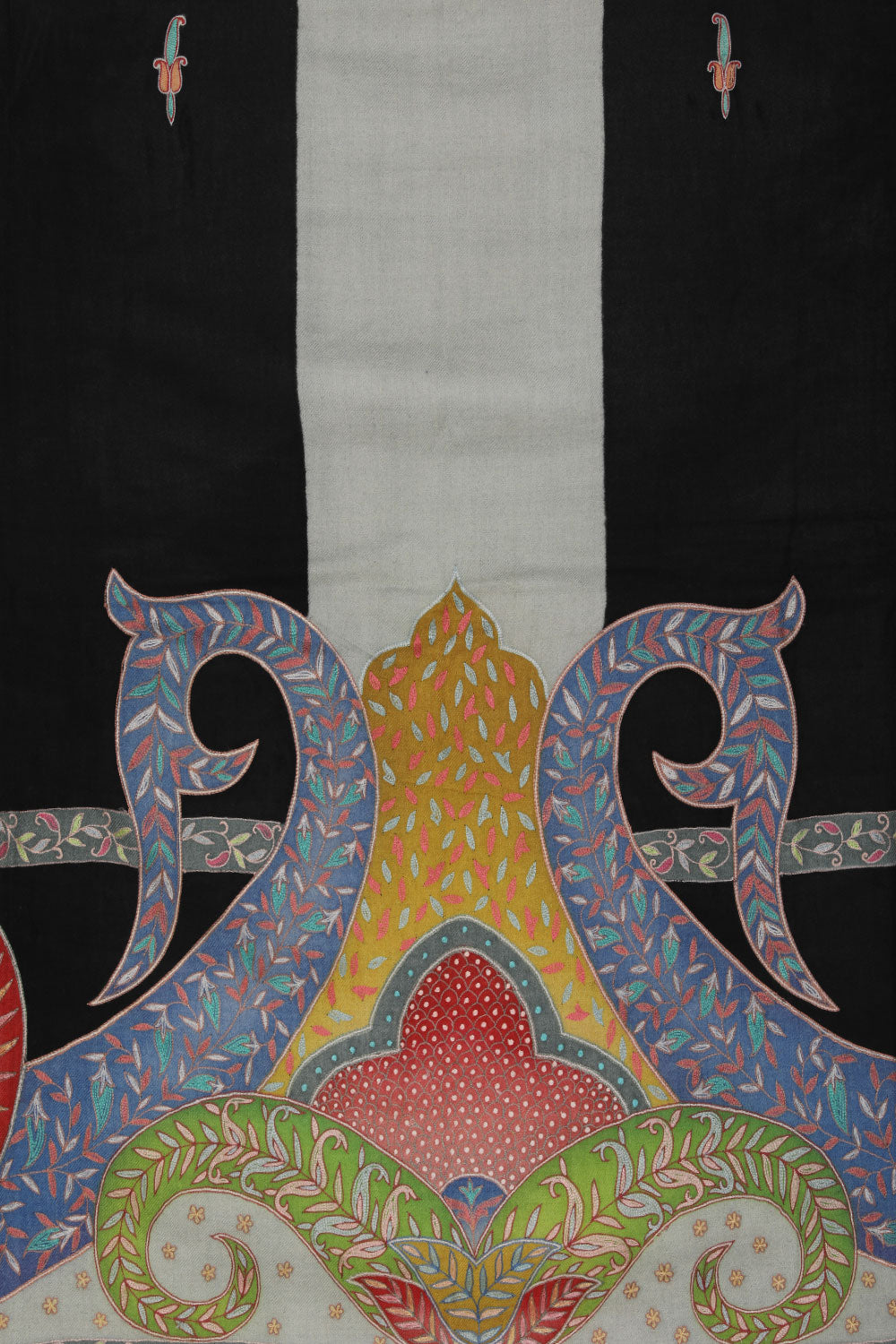 Collection of Kashmiri Hand Embroidered Pure Pashmina Shawl in a gallery layout