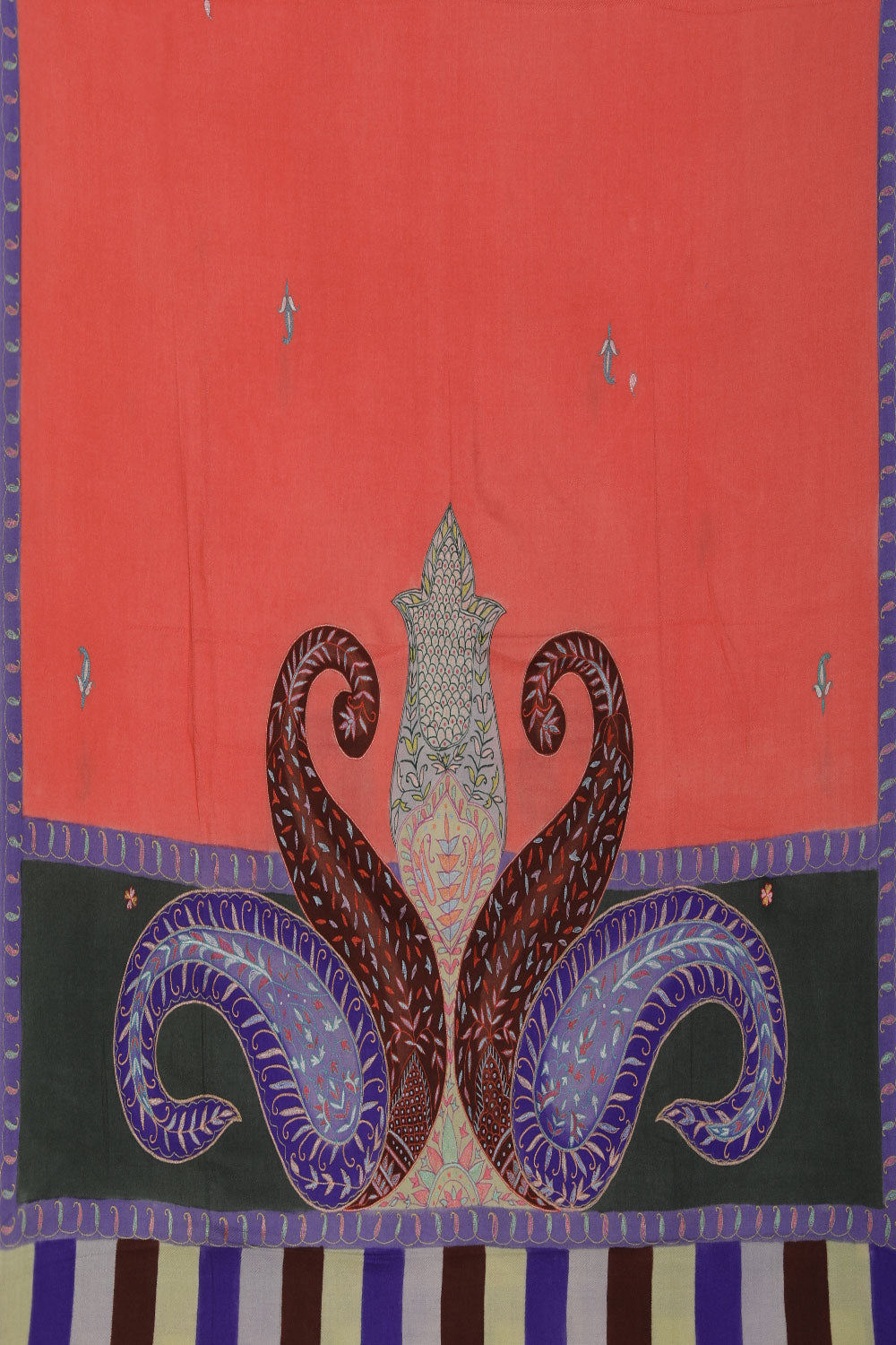 Collection of Kashmiri Hand Embroidered Pure Pashmina Shawl in a gallery layout