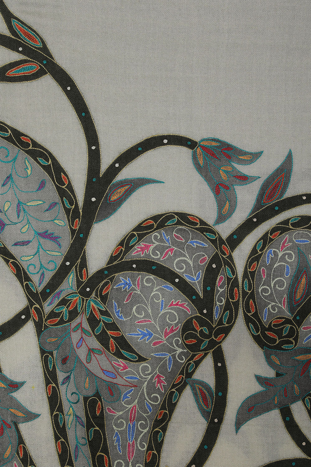 Image of Kashmiri Hand Embroidered Pure Pashmina Stole