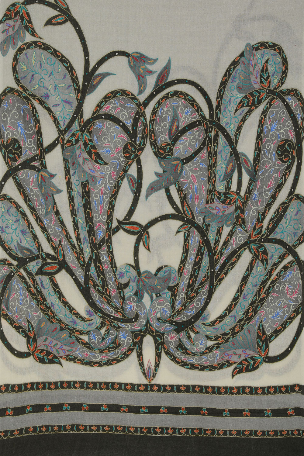 Image of Kashmiri Hand Embroidered Pure Pashmina Stole