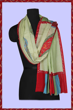 Image of Kashmiri Hand Embroidered Pure Pashmina Stole