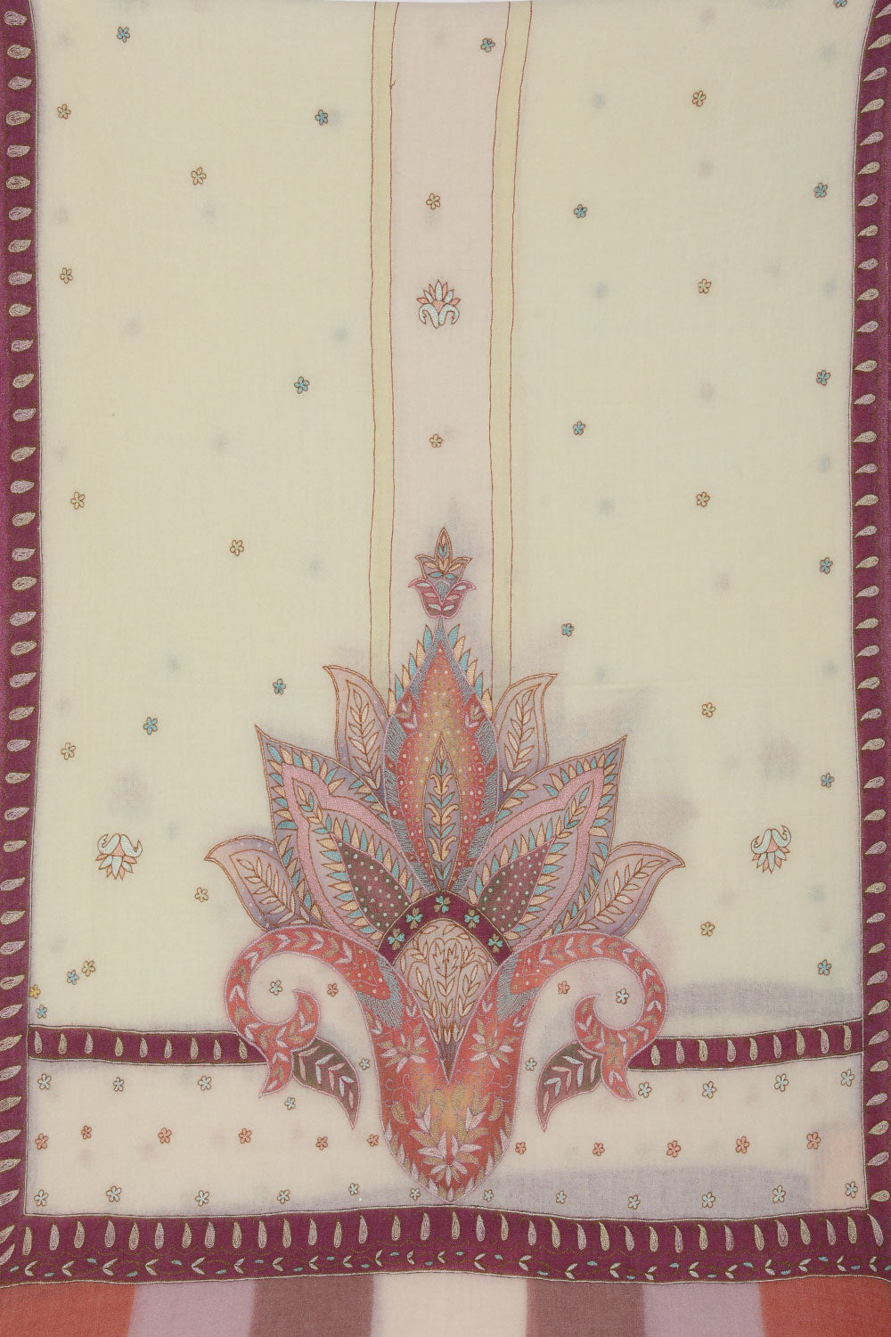 Image of Kashmiri Hand Embroidered Pure Pashmina Stole