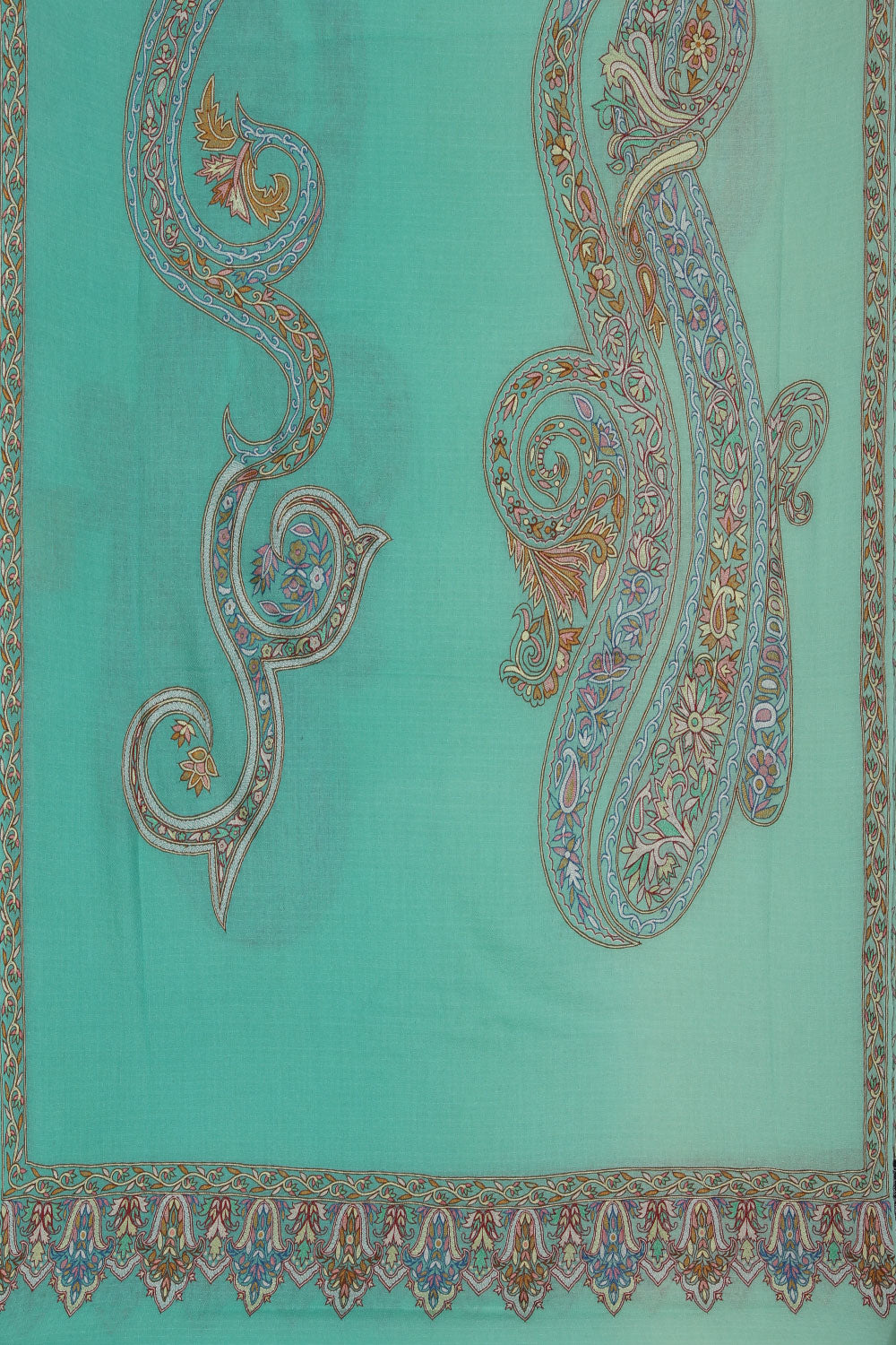 Collection of Kashmiri Hand Embroidered Pure Pashmina Stole in a gallery layout