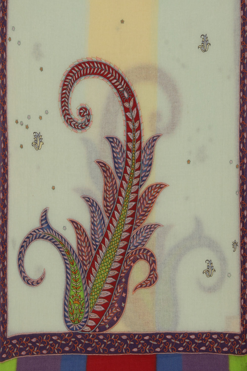 Image of Kashmiri Hand Embroidered Pure Pashmina Stole