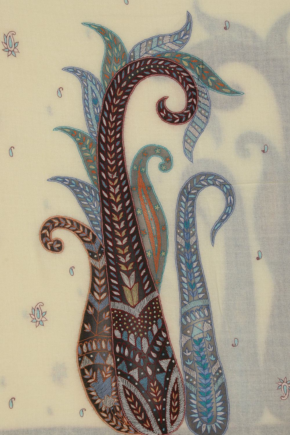 Image of Kashmiri Hand Embroidered Pure Pashmina Stole
