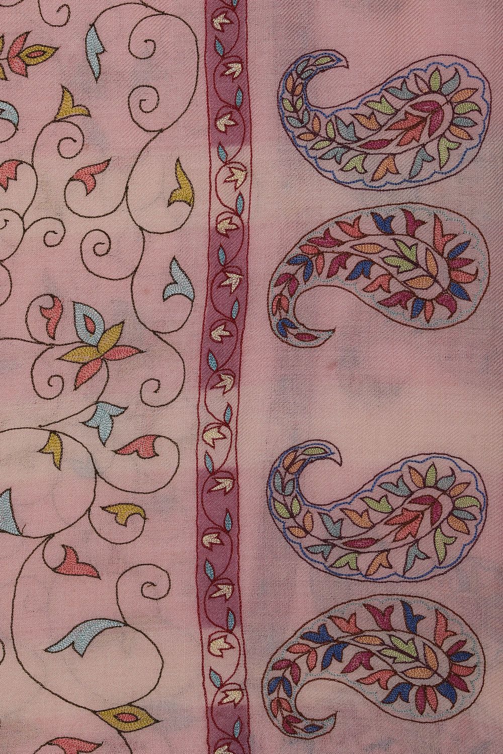 Image of Kashmiri Hand Embroidered Pure Pashmina Stole