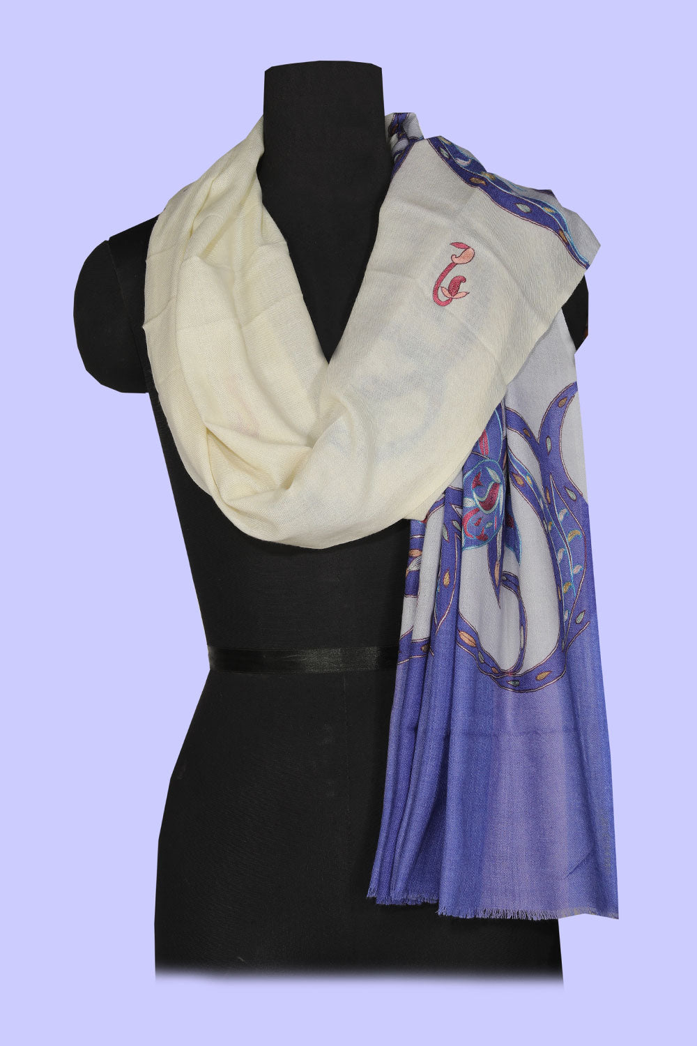 Kashmiri Hand Embroidered Pure Pashmina Stole