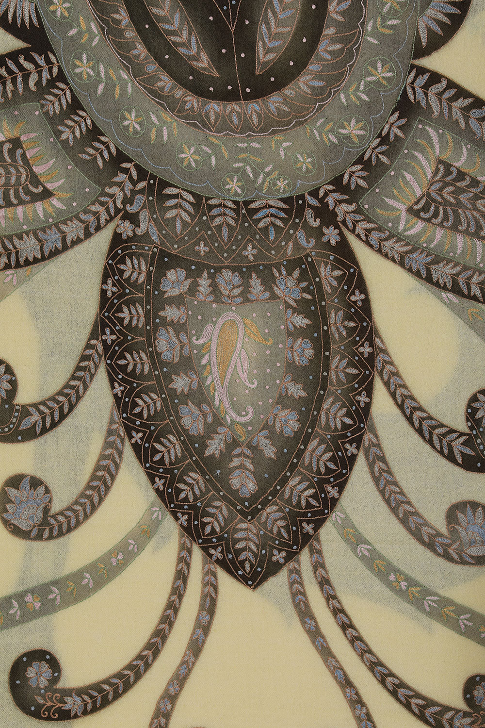 Image of Kashmiri Hand Embroidered Pure Pashmina Stole