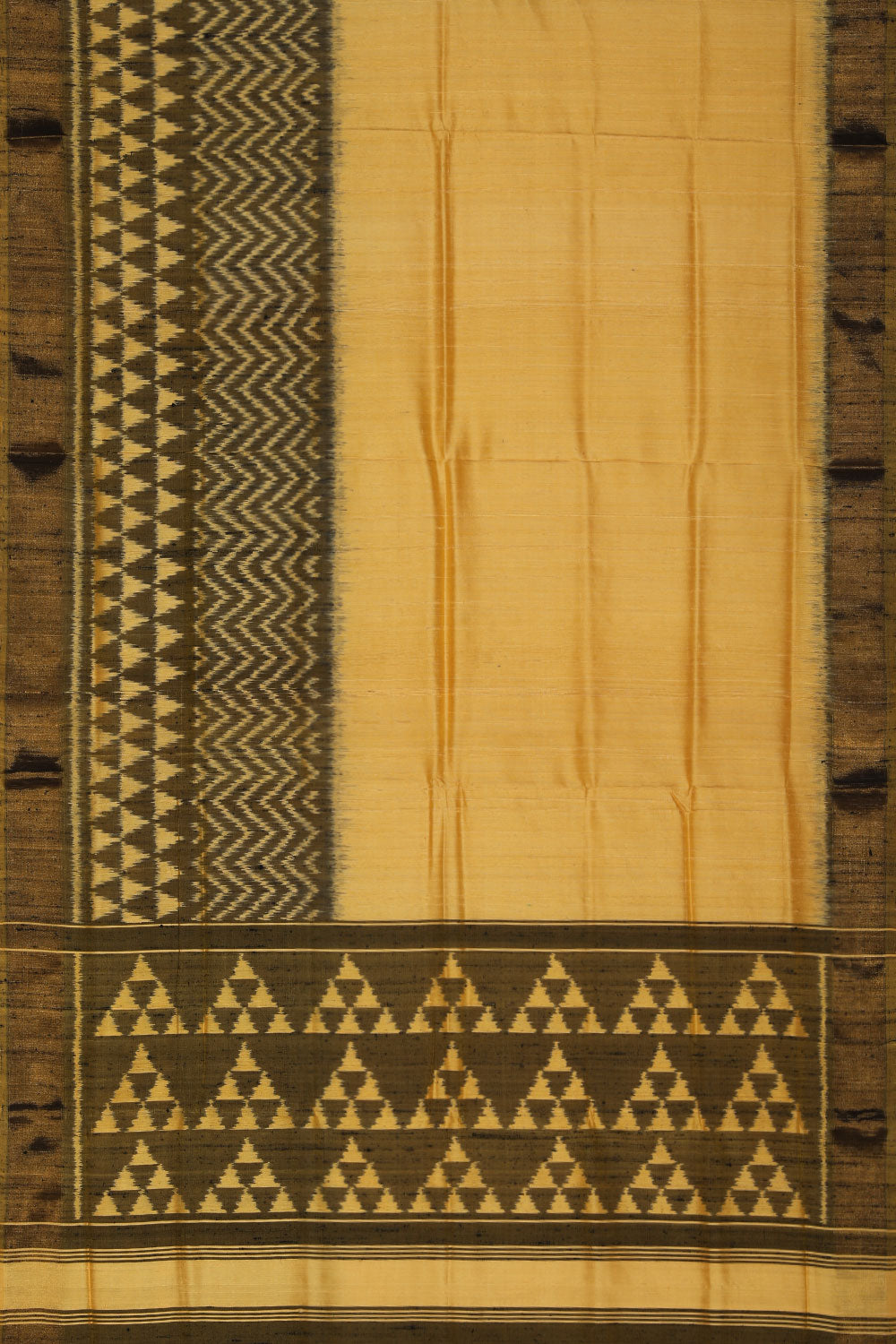 Image of Rajkot Patola Dupion Silk Cream Saree