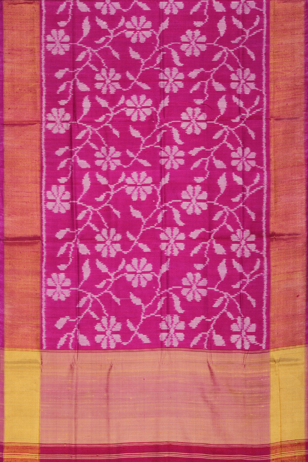 Collection of Rajkot Patola Dupion Silk Pink Saree in a gallery layout