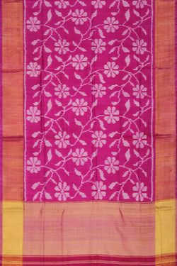 Collection of Rajkot Patola Dupion Silk Pink Saree in a gallery layout