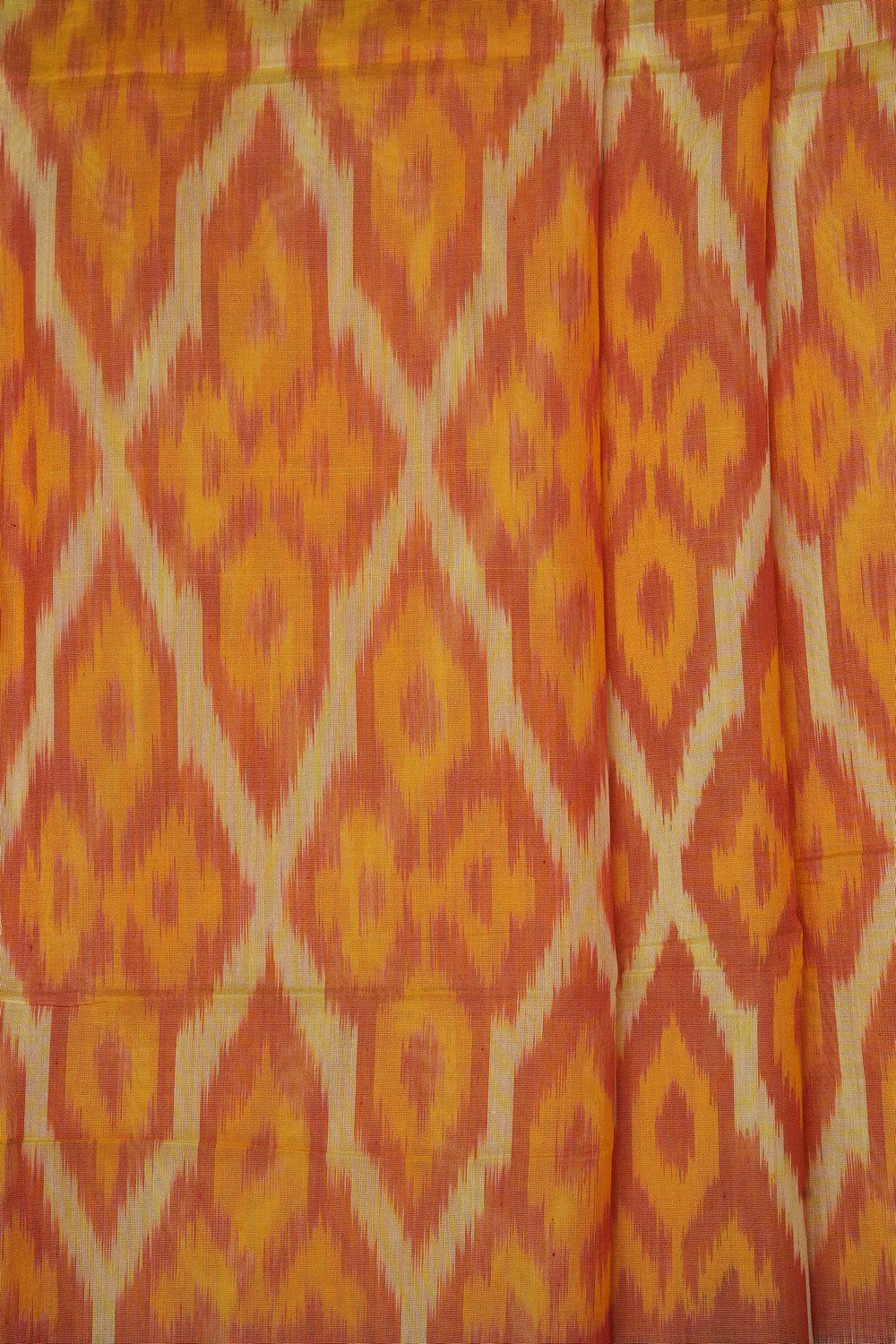 Image of South Silk-Cotton Ikat Fusion Saree