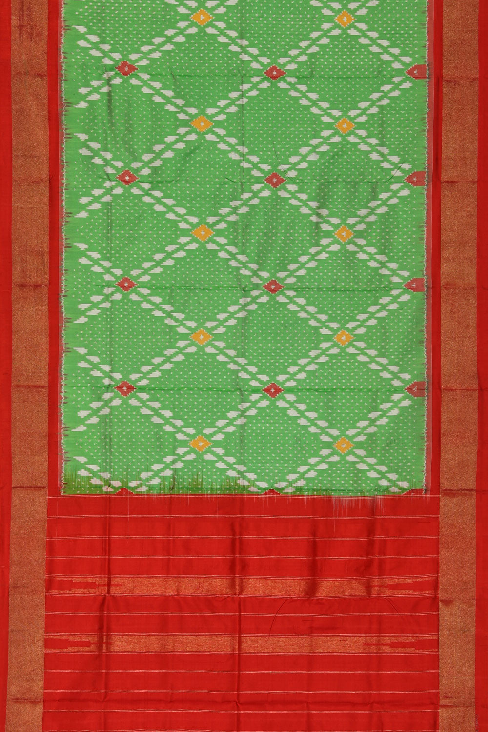 Pochampally Ikat Silk Sea Green Dupatta