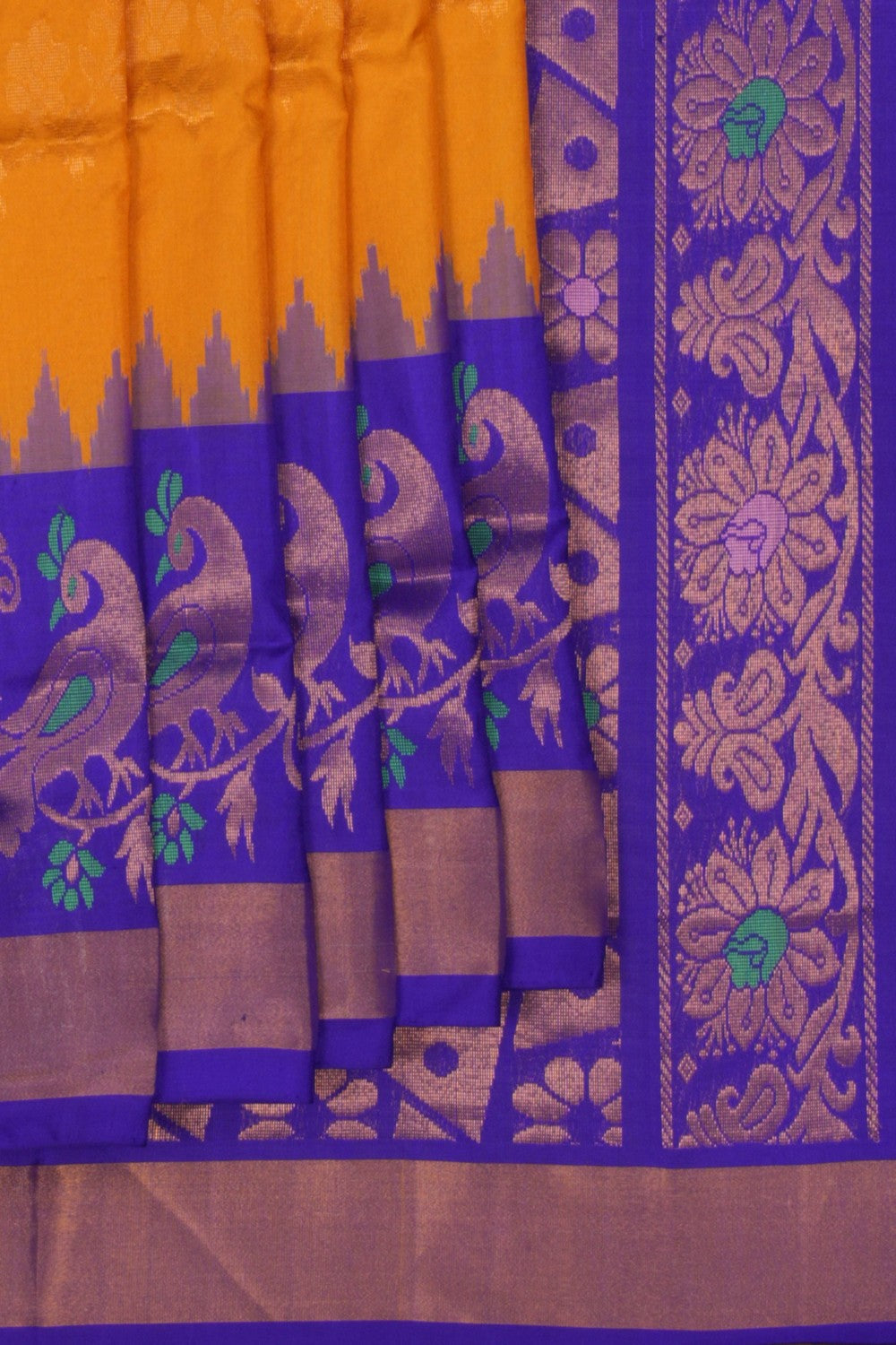 Image of South Silk Yellow Saree