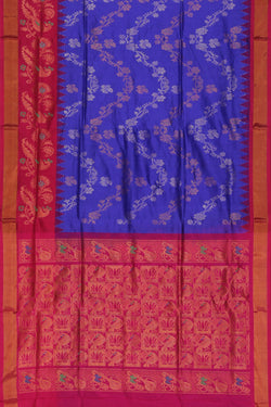 Collection of Uppada Silk Purple Saree in a gallery layout