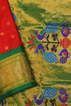 Image of Gadwal Red Saree