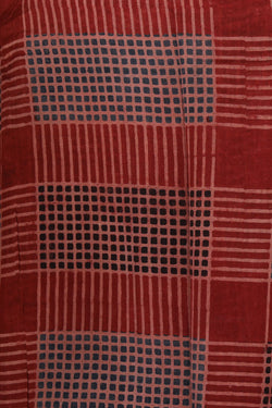 Collection of Mangalgiri Silk Ajrakh Printed Saree in a gallery layout