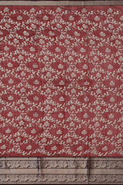 Image of Mangalgiri Silk Maroon Saree