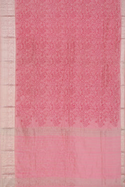 Image of Mangalgiri Silk Pink Saree