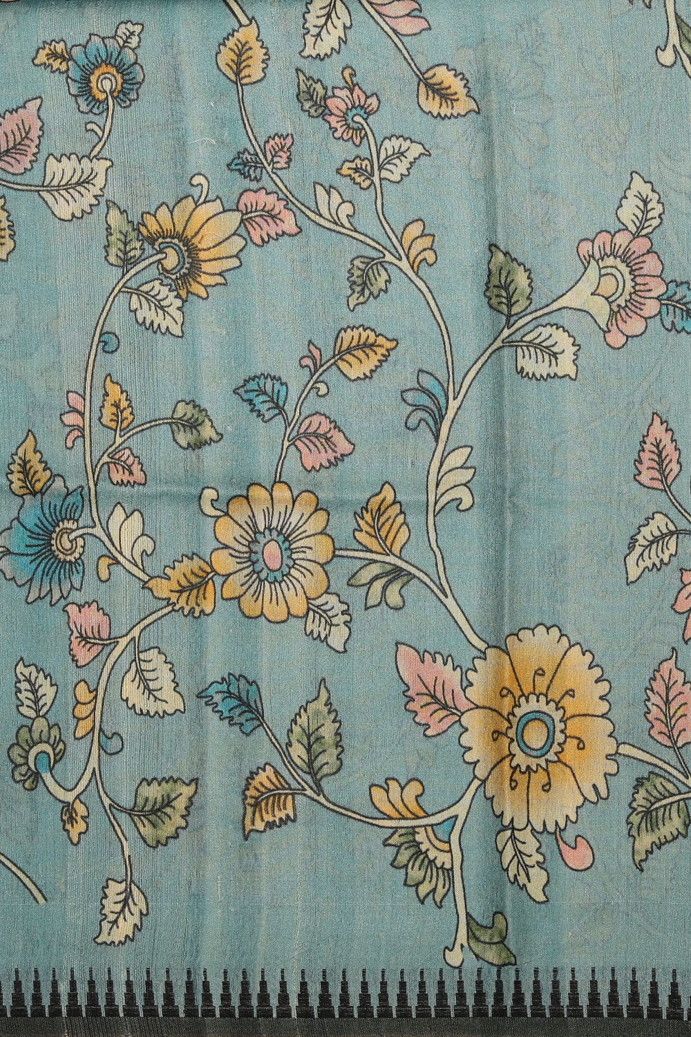 Collection of Tussar-Silk Printed Pastel Blue Saree in a gallery layout